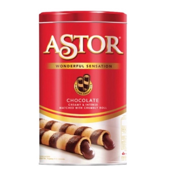 

Astor kaleng wafer double chocolate 330gr