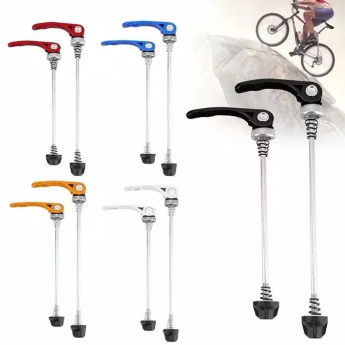 as quick release sepeda skewer qr hub freehub ban baut clamp axle roda depan belakang mtb lipat road bike