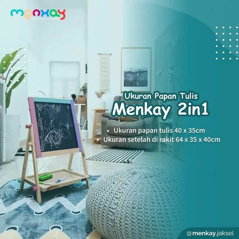 drawing board 2 in 1 menkay