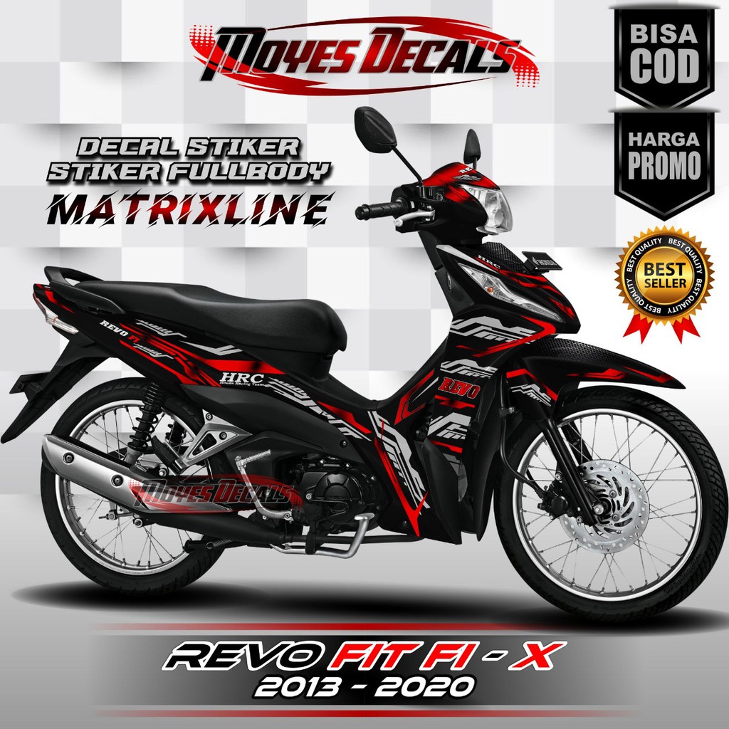Stiker Revo Fit FI Fullbody Matrix Line - Stiker Honda Revo Fit FI Matrix Line - Decal Stiker Honda 