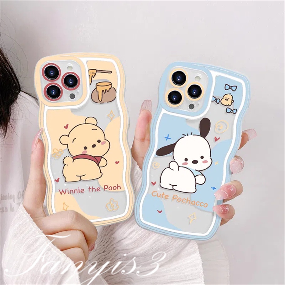 Redmi 12C A1 10C 10A 10 9 9A 9C 9T Note 11 Pro+ 11s 11 10s 10 9s 9 8 Pro Poco X4Pro X3 Pro X3NFC M4 Mi 11 Lite 10TPro Cute Pochacco Winnie the Pooh Phone Case Soft Protective Cover