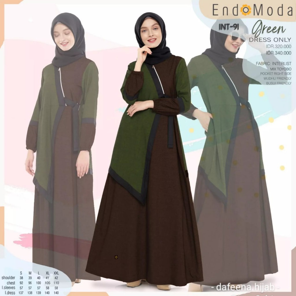 GAMIS ENDOMODA INT 91 GREEN // GAMIS ENDOMODA DEWASA