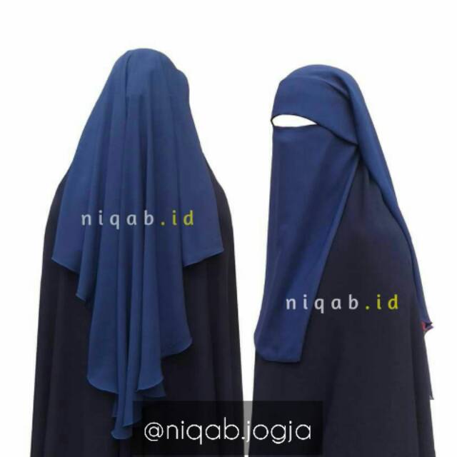 Niqab/Cadar Yaman Poni Sifon Arab Hitam (Niqab.id)