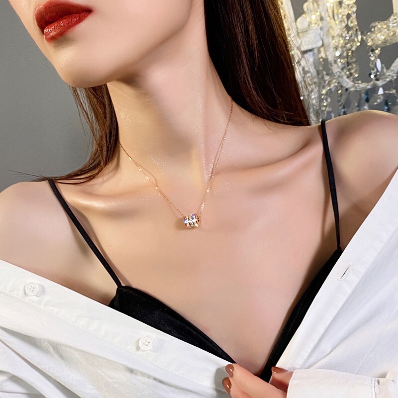 Kalung Titanium Diamond Premium Trending Vintage Korea Fashion Style