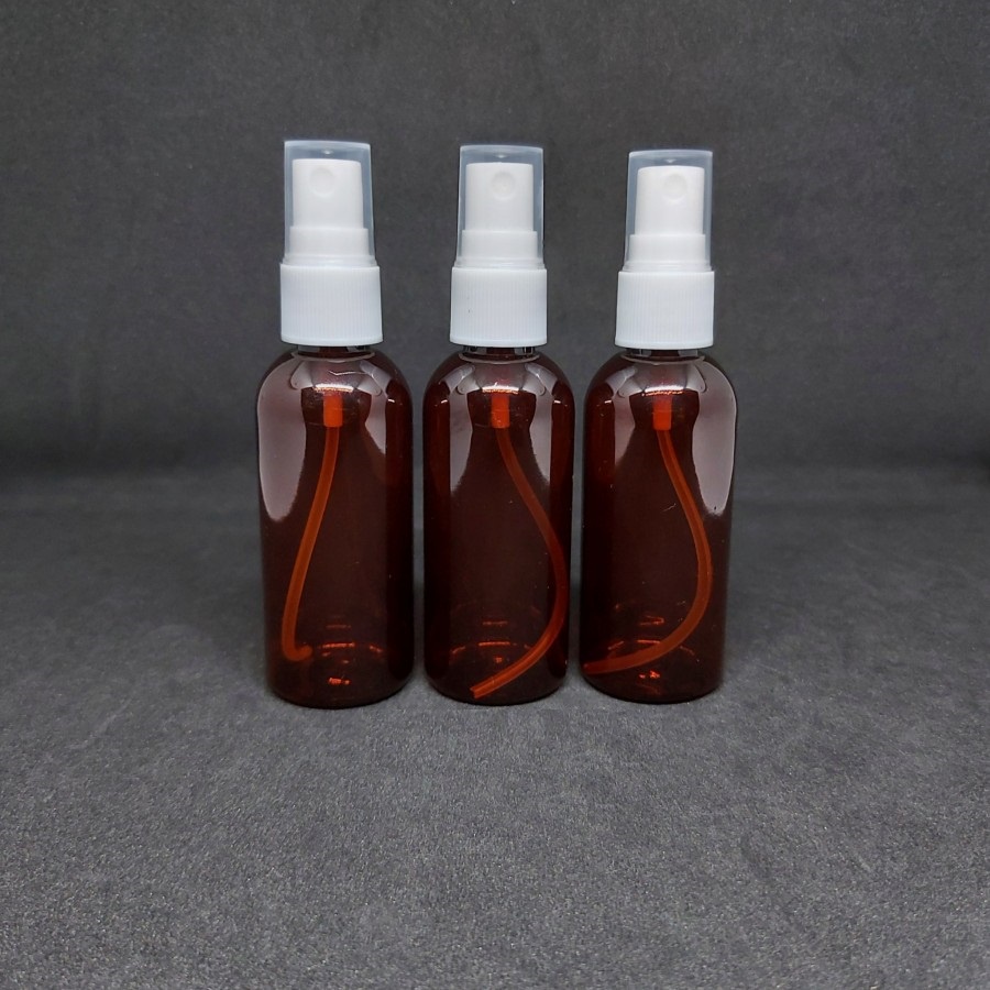 BOTOL PLASTIK AMBER 60ML SPRAY HARGA GROSIR / BOTOL SPRAY 60ML AMBER BOTOL ISI ULANG