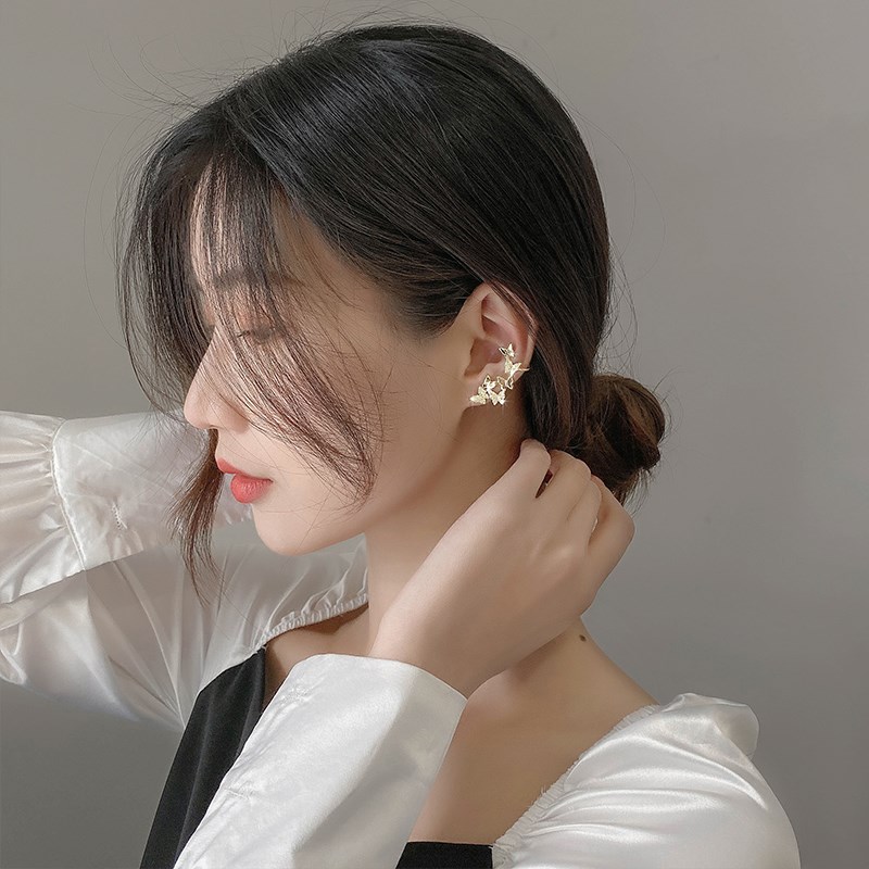 Anting Tusuk Sterling Silver 925 Model Kupu-Kupu Asimetris Gaya Korea Untuk Wanita/Hadiah 2020