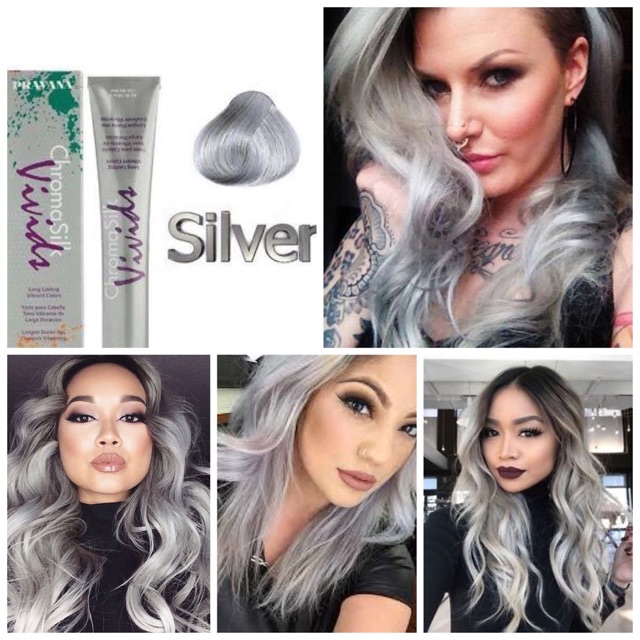 Share In Jar 10ml Pravana Silver Cat Rambut Abu Grey Gray Hair