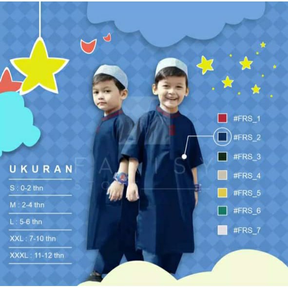 BAJU KOKO ANAK BAJU KOKO PAKISTAN ANAK BAJU MUSLIM ANAK LAKI LAKI 1-13 Thn BONUS PECI SETELAN KOKO