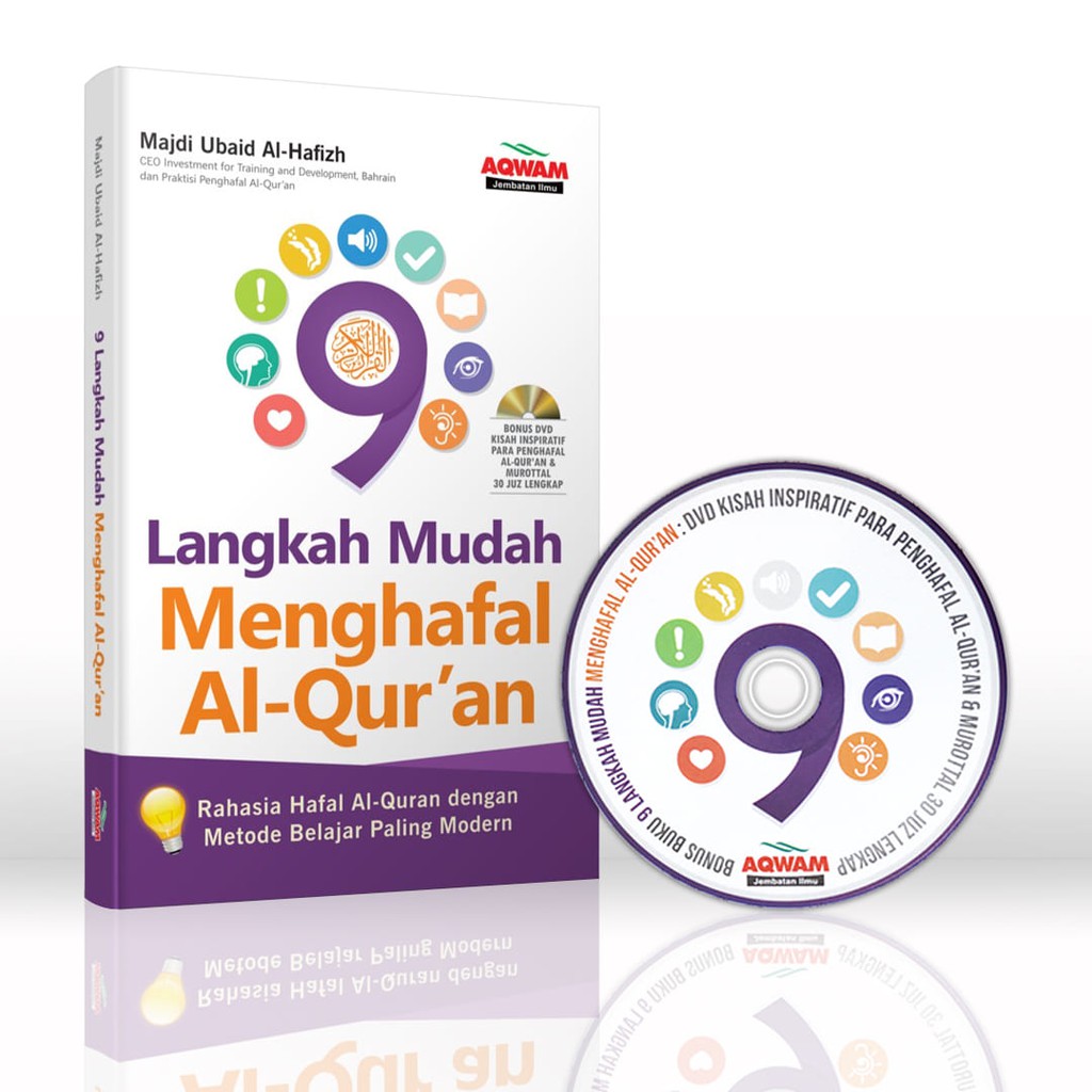 Buku Rahasia Hafal Alquran dengan Metode Modern 9 Langkah Mudah BONUS DVD Kisah Para Hafiz Quran