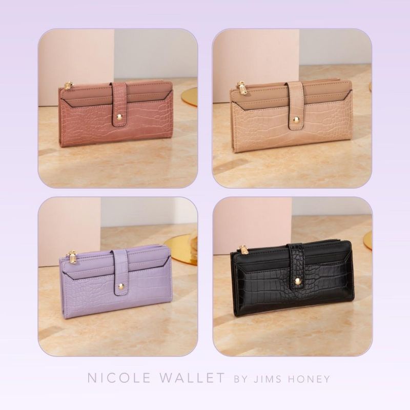 Nicole Wallet Dompet Panjang Motif Croco Jims Honey