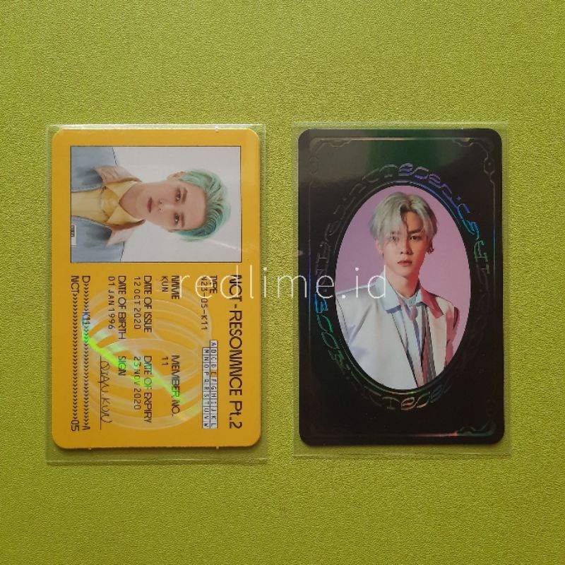 WayV Kun NCT 2020 Resonance ID Card Photocard PC