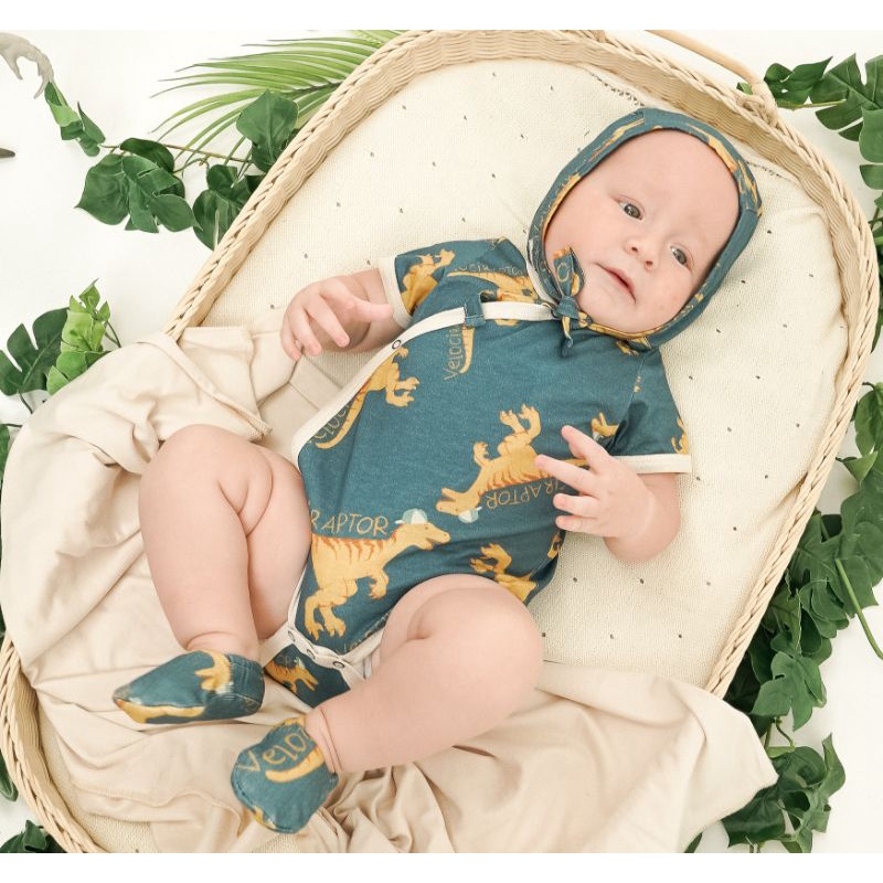 BOHOPANNA - SHORT KIMONO COMBINE - JUMPSUIT ANAK - JUMPER BAYI - BODYSUIT BAYI