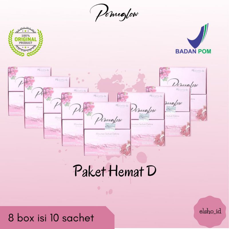 PAKET HEMAT C & D | Original Pomeglow Collagen | Mencerahkan kulit dari dalam