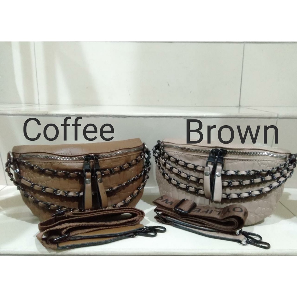 JK 863 1KG MUAT 3PCS TAS WAISTBAG FASHION SELEMPANG IMPORT U4195 C8475 T423 E6811