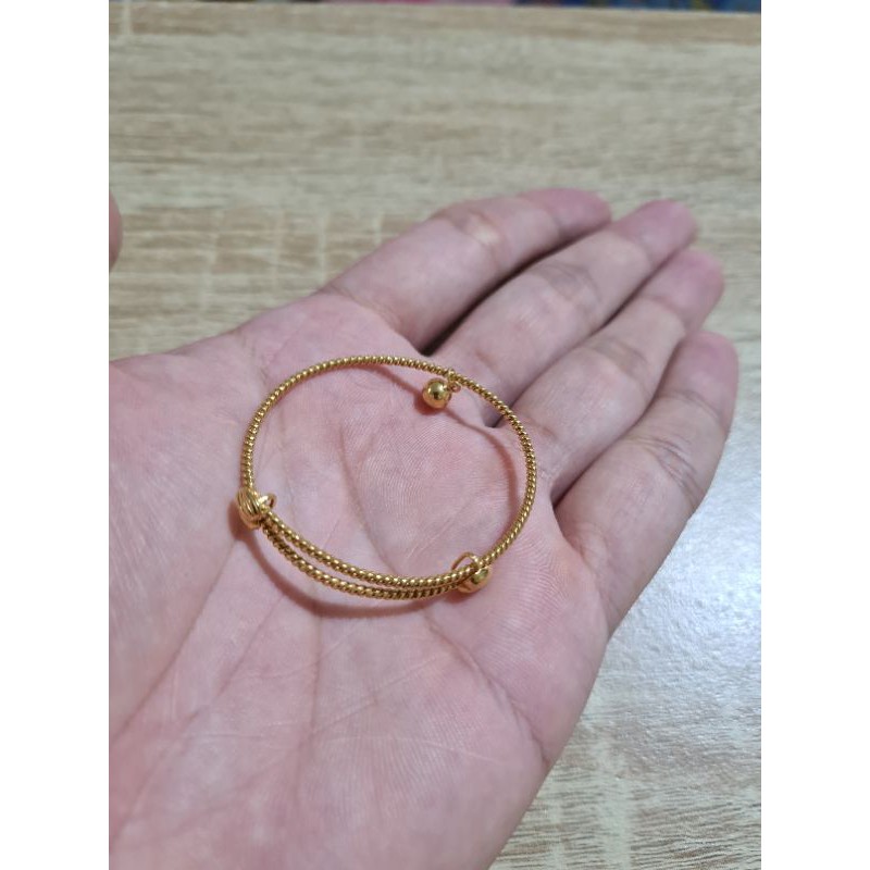 Gelang Bayi Emas Muda Model Ulir
