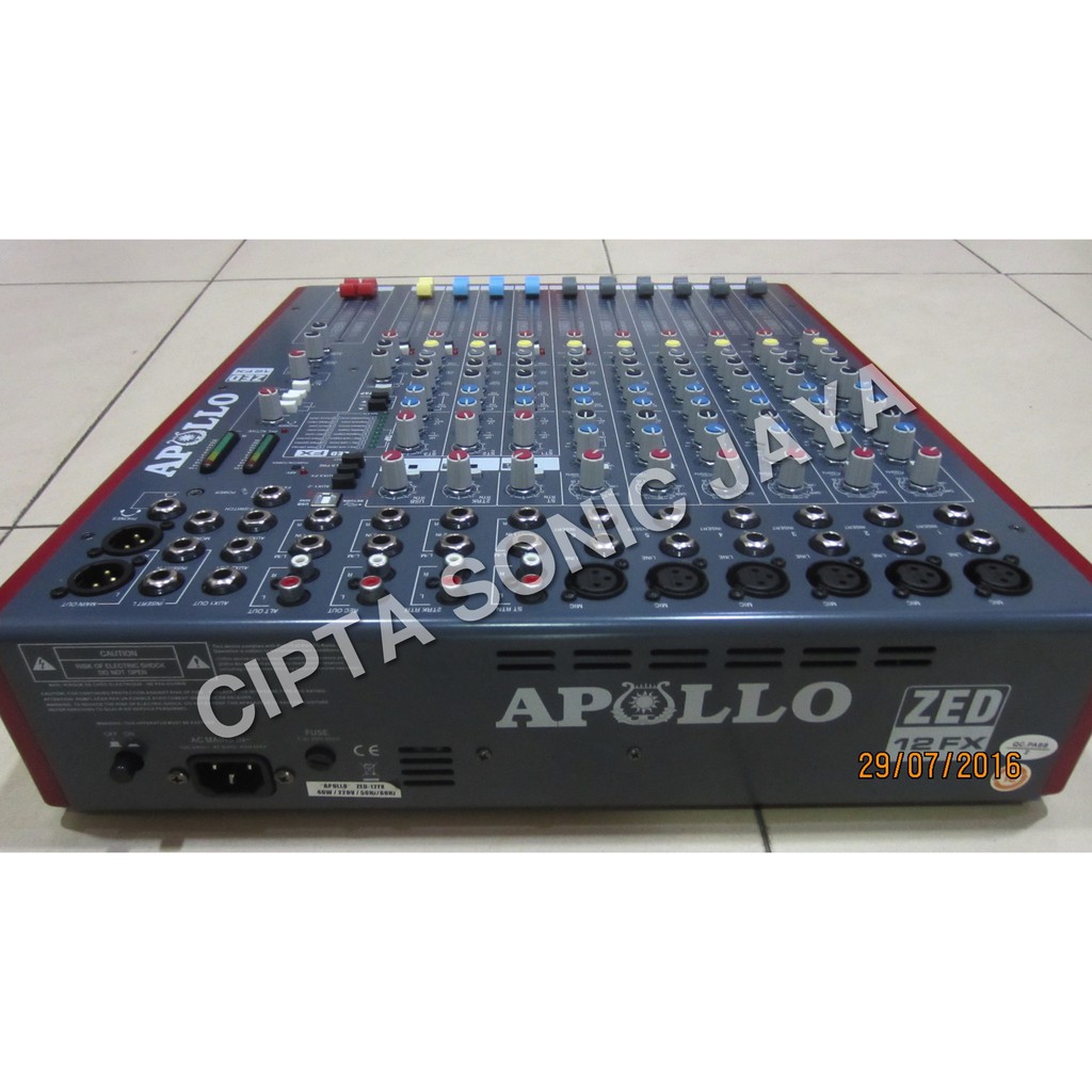 mixer audio apollo zed 12 fx