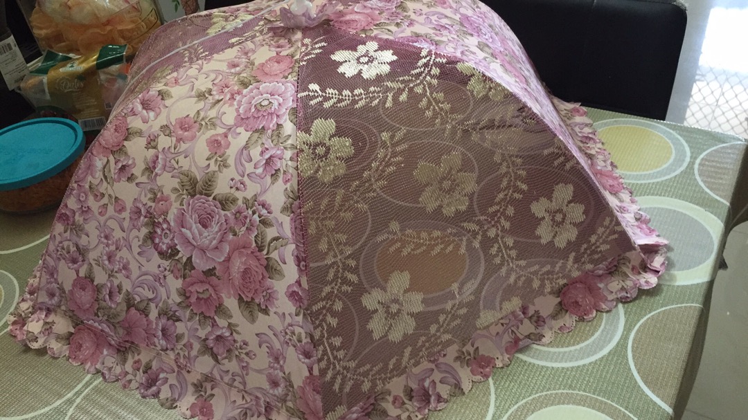 Full Pattern Food Cover Round/tudung Saji Bulat Shabby Penutup Makanan