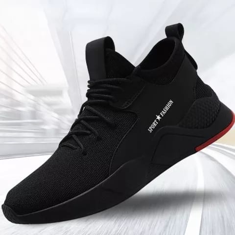 Sepatu Sport Pria IMPORT Keren kekinian Berkualitas - BLACK