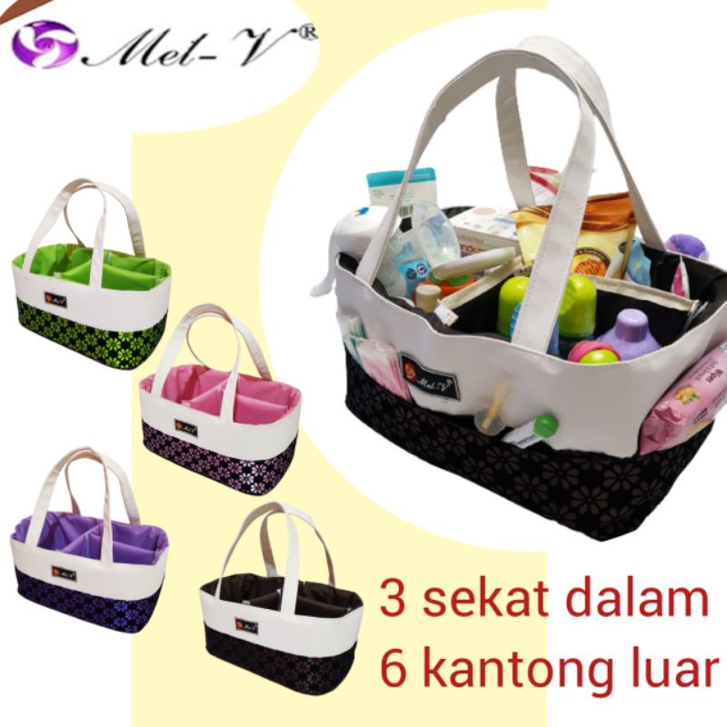(PAKETAN LENGKAP )   Multipurpose caddy bag baby / Tas Travel Baby  CADDY BAG MEL-V  Art Ck02  Caddy Bag Mel-v Free Cooler bag +pouch + Tissue Cusson