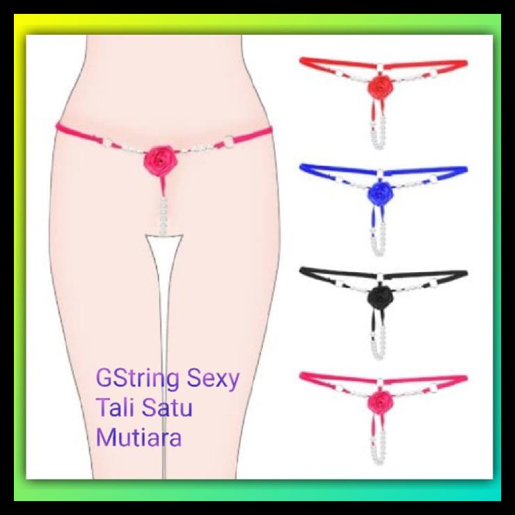 HOT DEAL CELANA DALAM WANITA GSTRING MUTIARA TALI SATU SEXY IMPORT 
