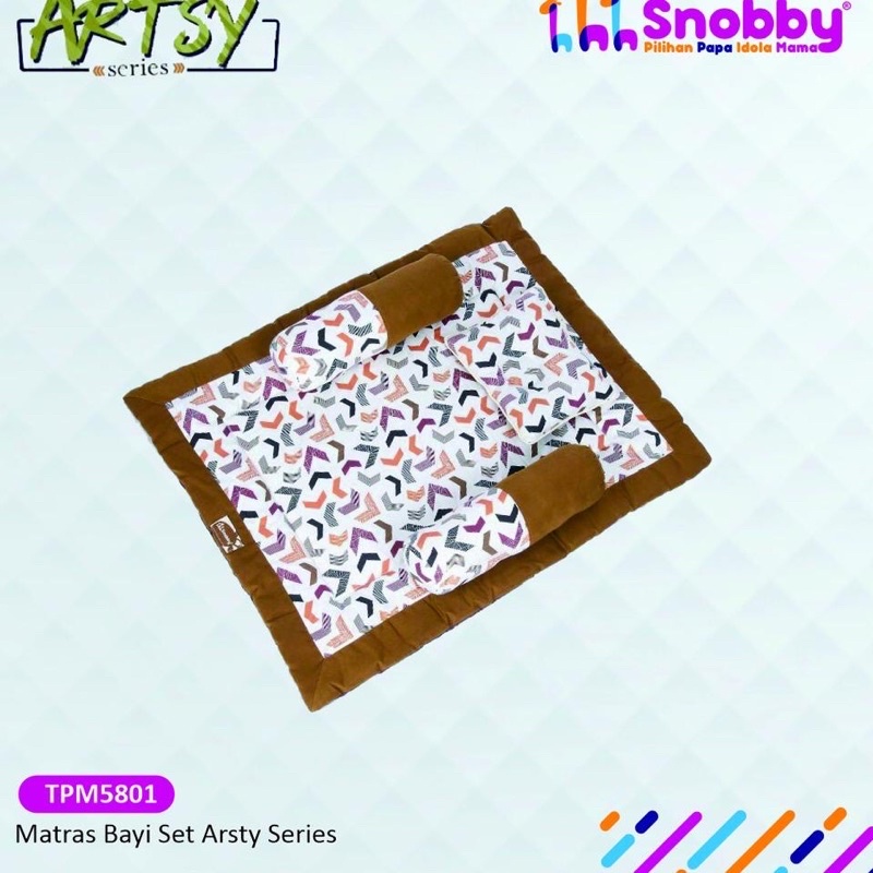 Snobby Baby Mattress Matras Bayi Set Bantal Peang + Guling Motif Artsy Series - TPM 5801