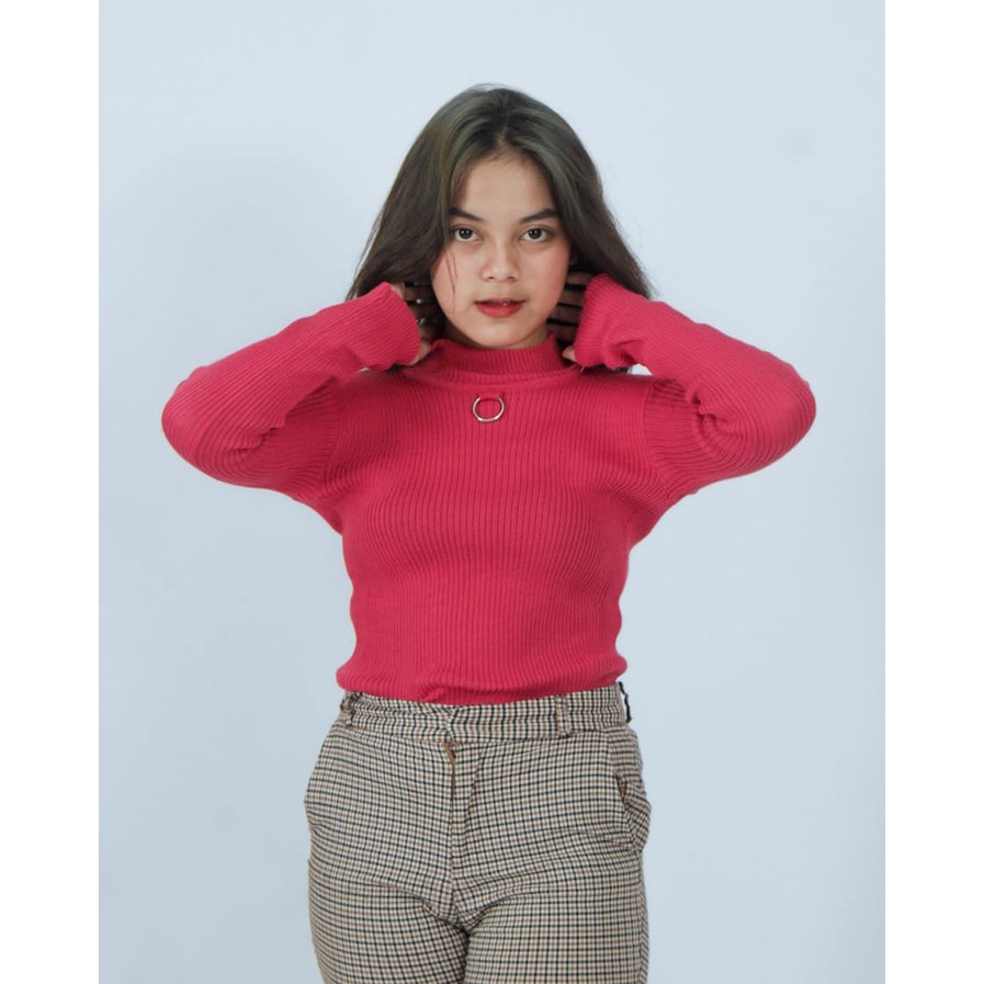 Promo Baju atasan wanita terbaru Rajut press body Ring Knit Premium Tebal Kekinian Halus