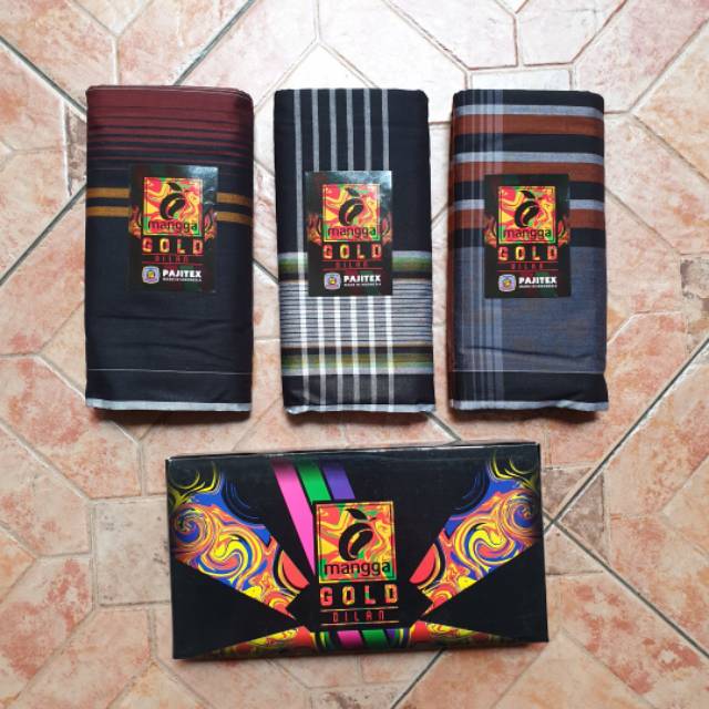 Sarung Mangga Gold / Sarung Dewasa / Sarung Mangga / Sarung Hitam Tumpal