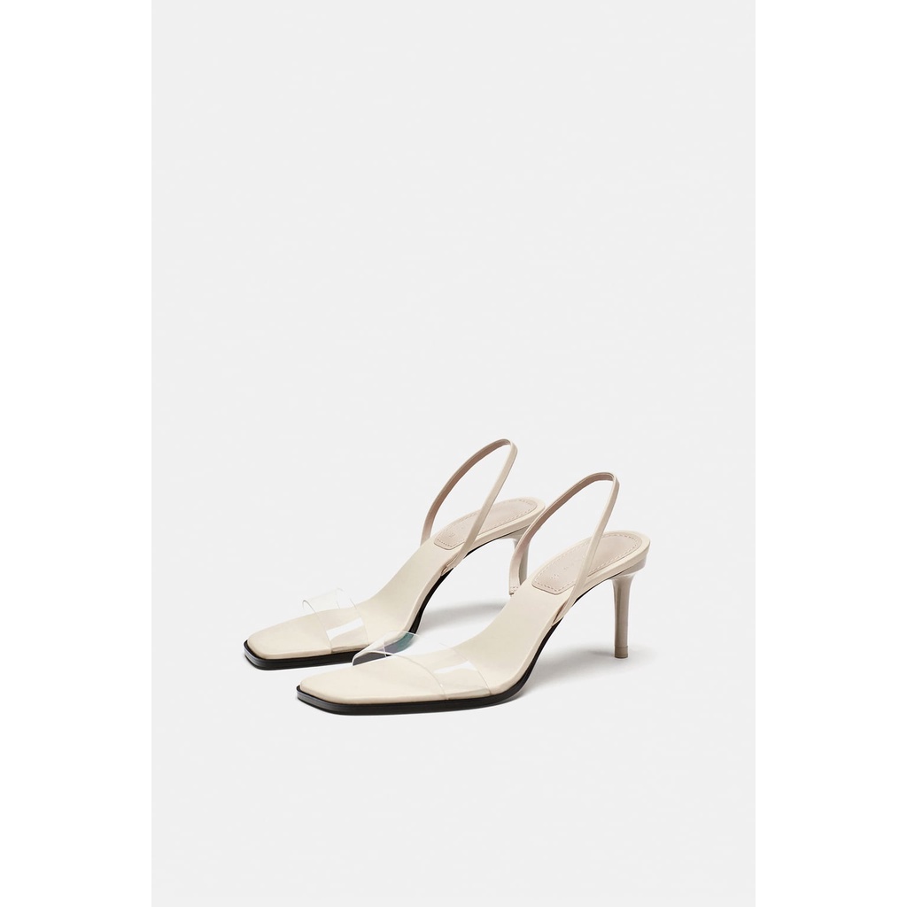 Zara Vinyl Strap Sandals Heels High Heel Sandal Zra Zr 003