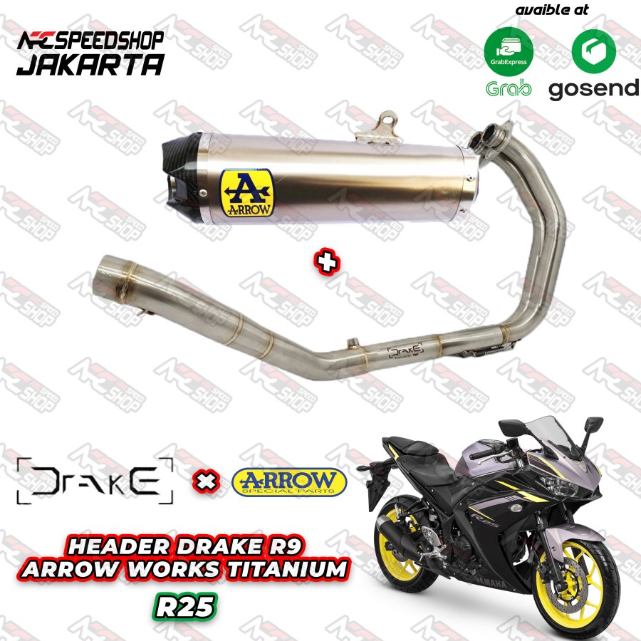 Knalpot Arrow Works R25 / MT25 Titanium Fullsystem