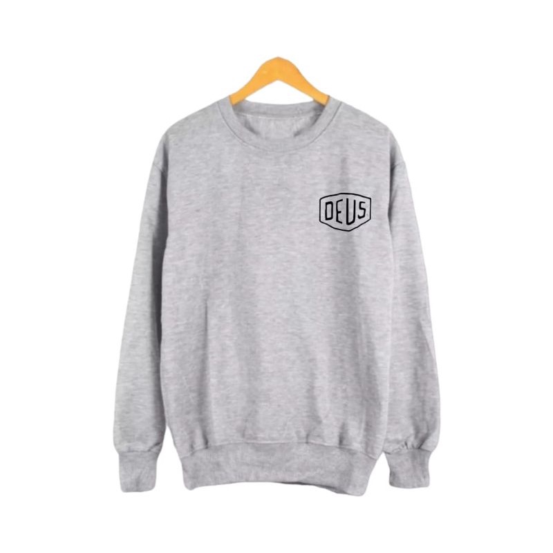 CREWNECK POLOS LOGO DEUS TERBARU SWEATER JUMBO LOGO DEUS REAL JUMBO 100% SIZE L-6XL Pria wanita Navy