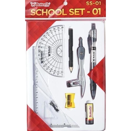 

School Set - 01 Butterfly / Alat Tulis set