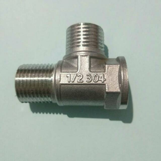 Nepel sambungan pipa Tee Shower T shower air panas dingin Stainless