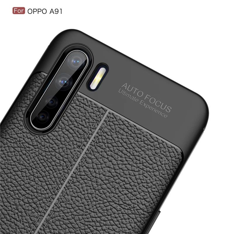 Softcase OPPO A91 / F15 Case Leather Auto Focus - Soft Case Tpu Silikon Autofocus Casing Premium