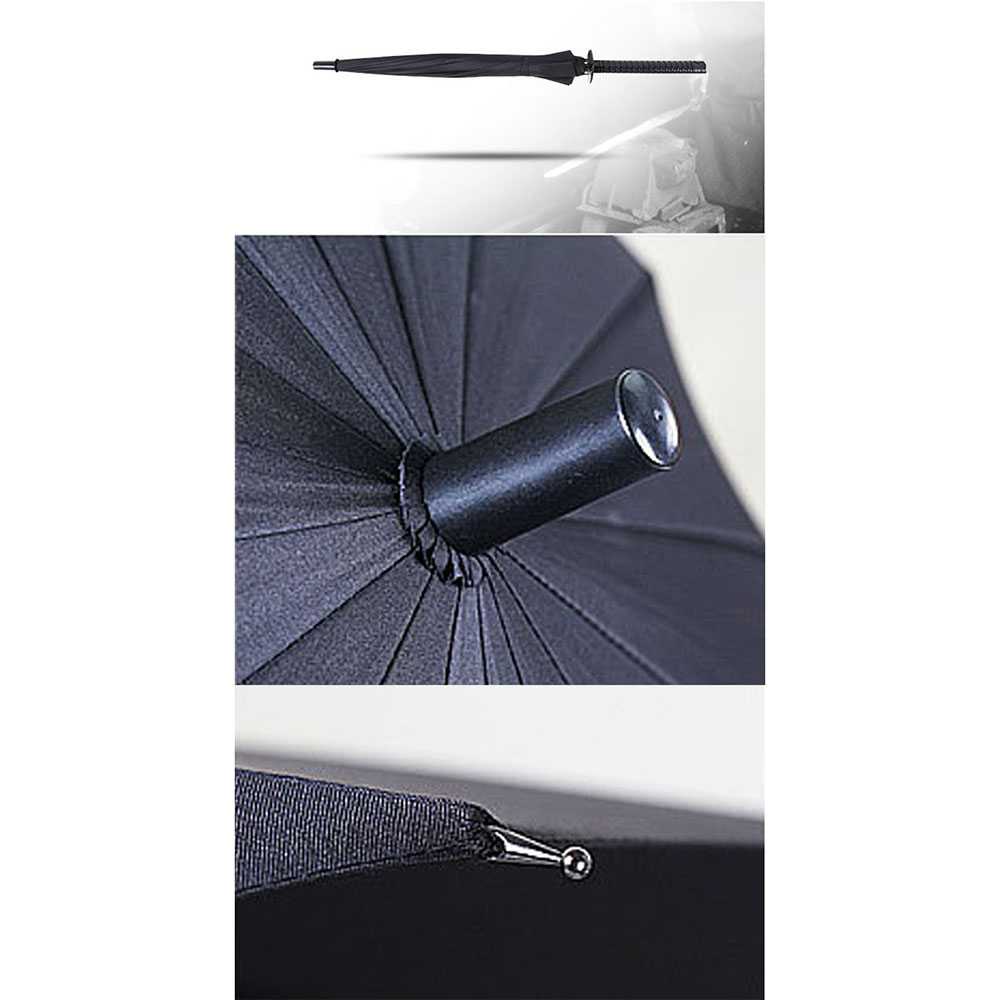 Payung Samurai Unik Jepang Bentuk Samurai Katana Tampil beda Tampil Unik Payung besar 103cm Creative Long Handle Large Windproof Samurai Sword Umbrella Japanese Ninja-like Sun Rain Straight Umbrellas Automatic Open