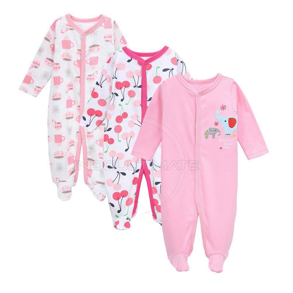 Sleepsuit Bayi 3in1 TUTUP KAKI Jumsuit Bayi Lengan Panjang Kaki Tutup BC-09001