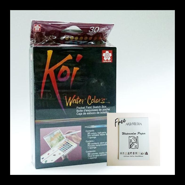 

NEW SAKURA KOI WATERCOLOR POKET - 30 WARNA PERALATAN MELUKIS TERLARIS DAN MURAH