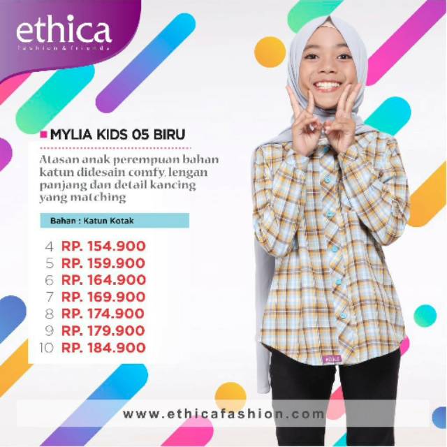 Tunik Anak ETHICA MYLIA KIDS 05 Biru || Ethica Seply