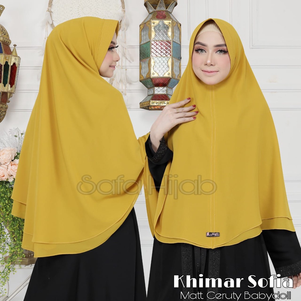 Khimar Ceruty Babydoll Jilbab khimar Sofia Hijab Khimar 2 layer Ceruty Babydoll Khimar Grosir Termurah Safa Hijab