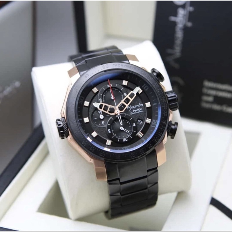 alexandre christie 6565mc pria black rosegold