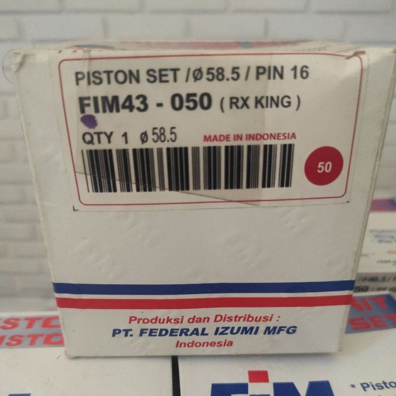 Piston Kit FIM RXKing RX King FIM43 OS 50/75/100/125/150/175/200/250/300/400-os.50 (58.5)