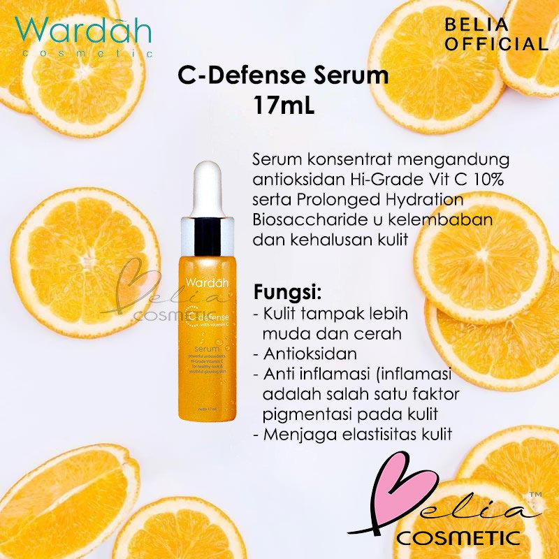 ❤ BELIA ❤ WARDAH C-Defense Series | C Defense Face Mist Creamy Wash Serum Waterclay Mask