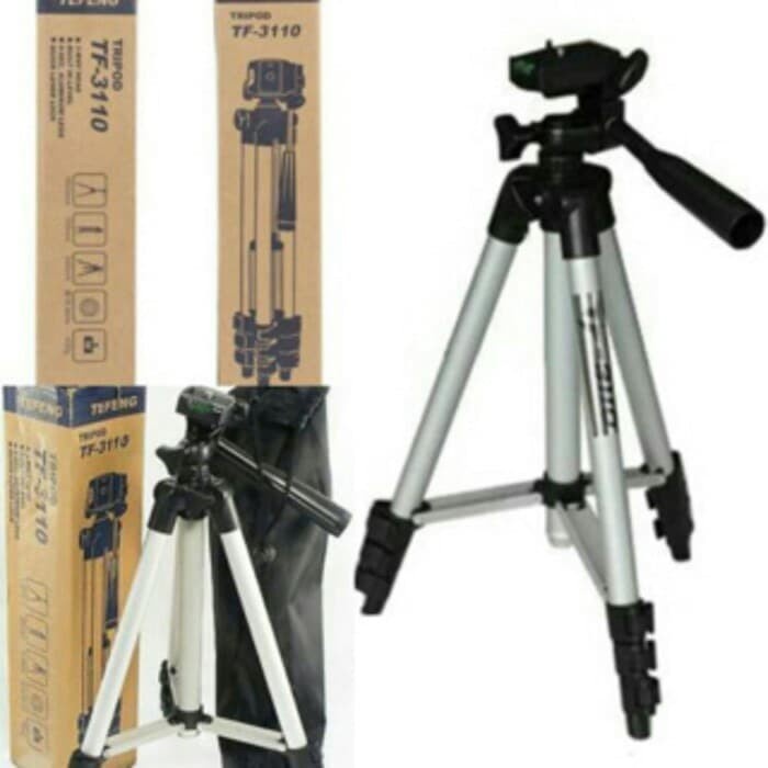 TRIPOD WEIFING 1METER 3110 SILVER KAMERA HP ATAU CAMERA DSLR UNIVERSAL ATAU RINGLIGHT Free Holder U