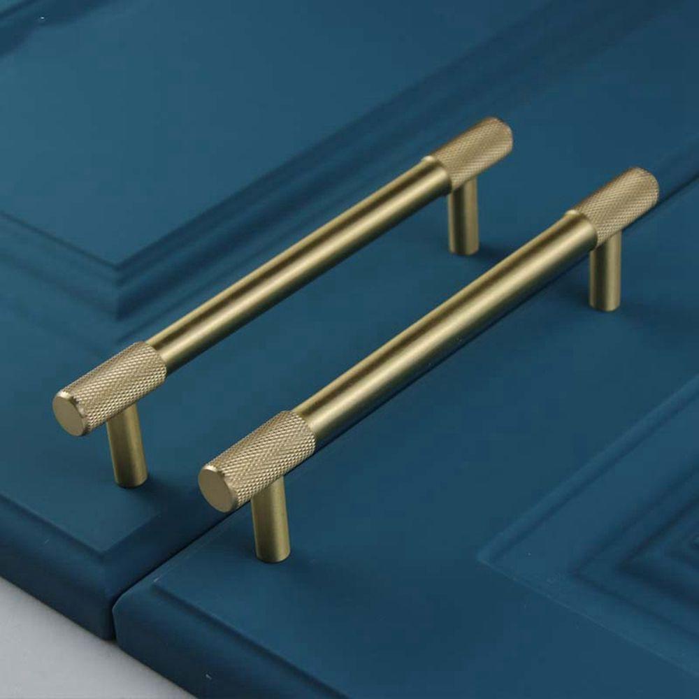 NICKOLAS1 Doorknob Retro Kuningan Murni Knurled Hardware Furniture Gagang Pintu Lemari Solid