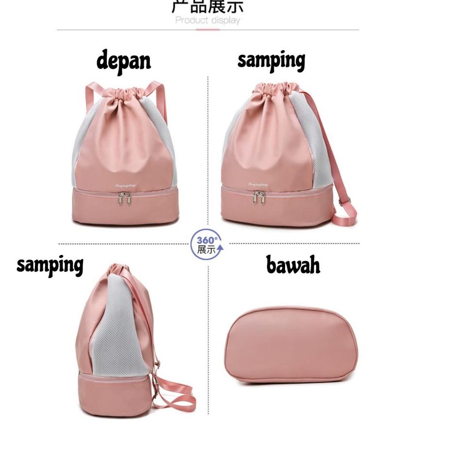 Tas Travel / Tas Duffel / Tas Olahraga / Backpack / Ransel  Gym Fitness Organizer / Fitness / Carry 