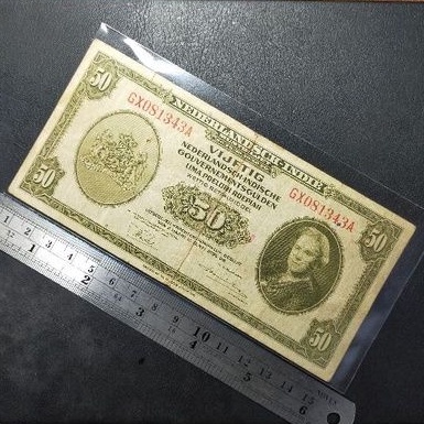 UANG KERTAS KUNO LANGKA JAMAN PENJAJAHAN BELANDA