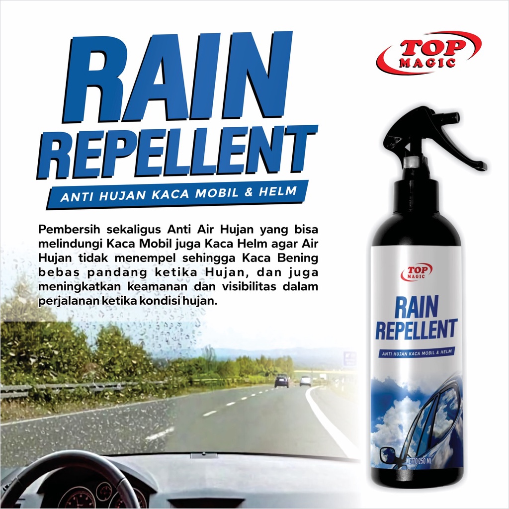 Cairan Pembersih Kaca Mobil Water Repellent Daun Talas Kaca Mobil Rain x Water Top Rain Repellent 250ml Pembersih Kaca Mobil Cairan Efek Daun Talas