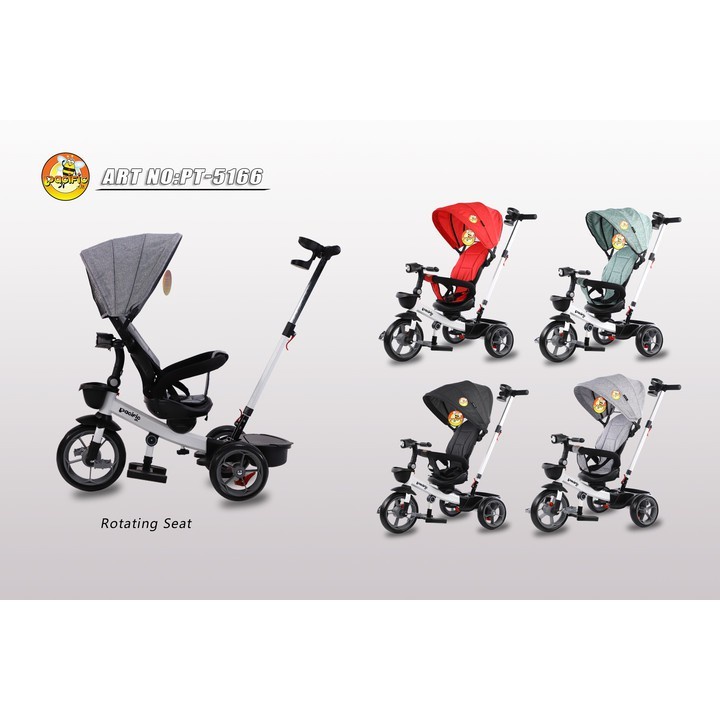 Sepeda Anak Bayi Balita Dorong Roda 3 Tricycle Pacific PC5166 Kursi Bisa Berputar-4