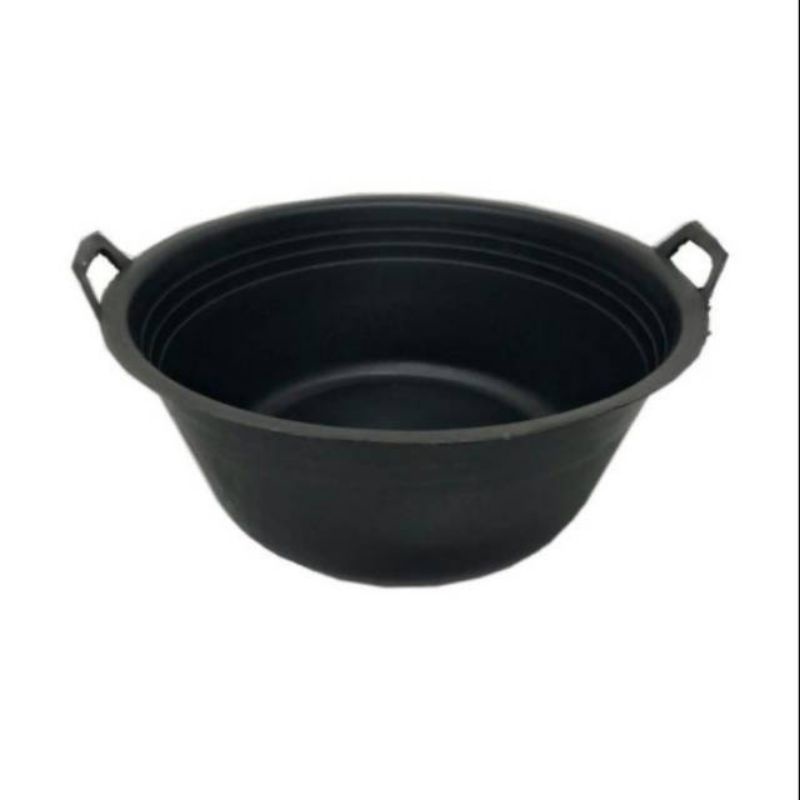 BAK KARET 20 KUALI HITAM BASKOM KUPING ANTI PECAH EMBER WASKOM