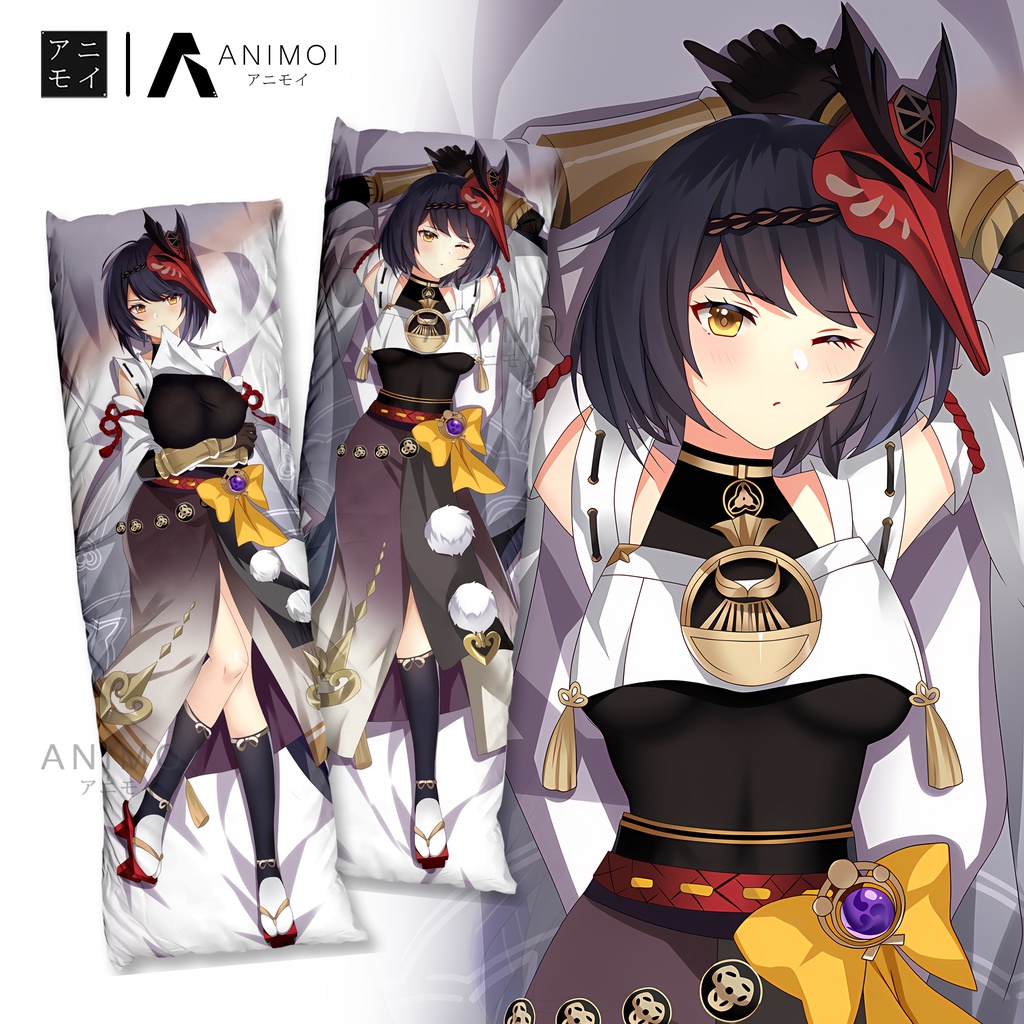 Sarung Bantal Dakimakura Anime || Genshin Impact Kujou Sara
