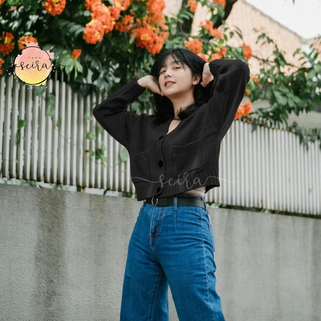 [BISA COD] Cardigan Zara Knit / Cardigan Rajut Outwear Wanita